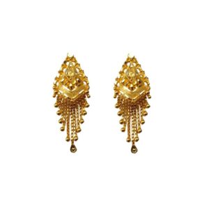 Solid 22K/18K/14K Fine Gold Certified Stamped Multiple Chain Design Earring