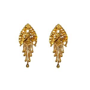 Solid 22K/18K/14K Fine Gold Certified Stamped Chain Design Earring