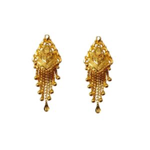 Solid 22K/18K/14K Fine Gold Certified Stamped Multiple Chain Design Earring