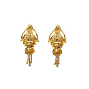 Solid 22K/18K/14K Fine Gold Certified Stamped Beautiful Chain Design Earring
