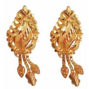 Solid 22K/18K/14K Fine Gold Certified Stamped Gorgeous Leaf Design Earring