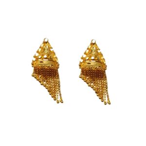 Solid 22K/18K/14K Fine Gold Certified Stamped Unique Carved Design Earring