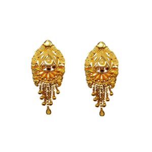 Solid 22K/18K/14K Fine Gold Certified Stamped Multiple Chain Design Earring