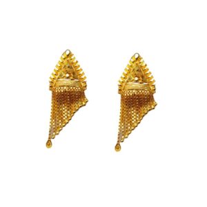 Solid 22K/18K/14K Fine Gold Certified Stamped Unique Carved Design Earring