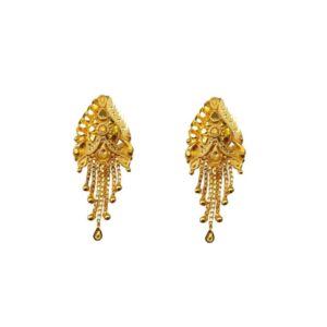 Solid 22K/18K/14K Fine Gold Certified Stamped Multiple Chains Design Earring