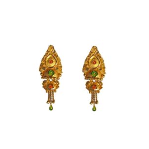 Solid 22K/18K/14K Fine Gold Certified Stamped Unique Abstract Design Earring
