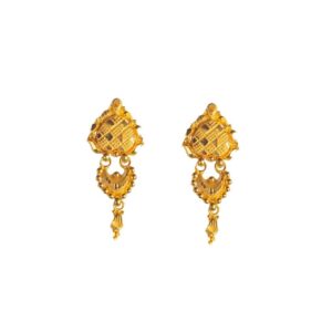 Solid 22K/18K/14K Fine Gold Certified Stamped Unique Design Earring