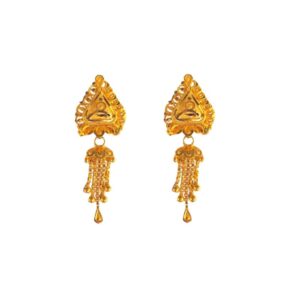 Solid 22K/18K/14K Fine Gold Certified Stamped Stunning Carved Design Earring