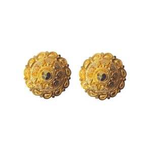 Solid 22K/18K/14K Fine Gold Certified Stamped Beautiful Round Design Earring