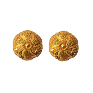 Solid 22K/18K/14K Fine Gold Certified Stamped Classy Round Design Earring