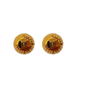 Solid 22K/18K/14K Fine Gold Certified Stamped Beautiful Round Design Earring