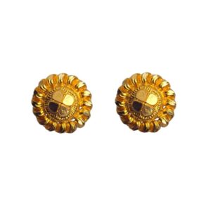 Solid 22K/18K/14K Fine Gold Certified Stamped Beautiful Round Design Earring