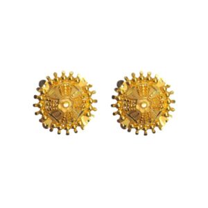 Solid 22K/18K/14K Fine Gold Certified Stamped Beautiful Round Design Earring