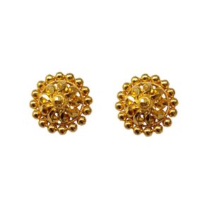 Solid 22K/18K/14K Fine Gold Certified Stamped Classy Circle Design Earring