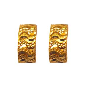 Solid 22K/18K/14K Fine Gold Certified Stamped Unique Rectangle Design Earring