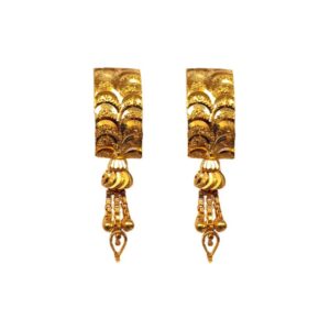 Solid 22K/18K/14K Fine Gold Certified Stamped Unique Rectangle Design Earring