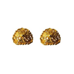 Solid 22K/18K/14K Fine Gold Certified Stamped Unique Abstract Design Earring