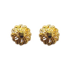Solid 22K/18K/14K Fine Gold Certified Stamped Classy Round Design Earring
