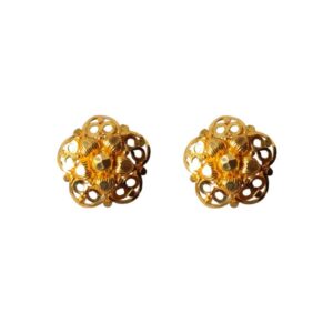 Solid 22K/18K/14K Fine Gold Certified Stamped Beautiful Circle Design Earring