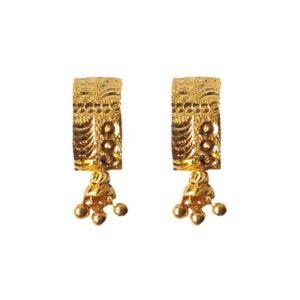 Solid 22K/18K/14K Fine Gold Certified Stamped Beautiful Rectangle Design Earring