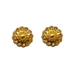 Solid 22K/18K/14K Fine Gold Certified Stamped Classy Circle Design Earring