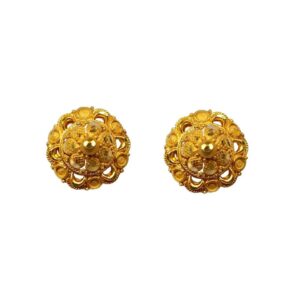 Solid 22K/18K/14K Fine Gold Certified Stamped Classy Circle Design Earring