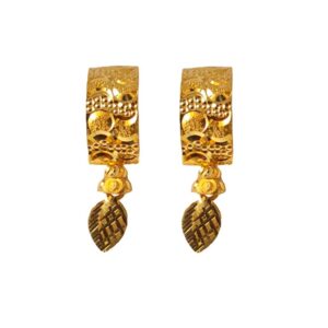 Solid 22K/18K/14K Fine Gold Certified Stamped Unique Rectangle Design Earring