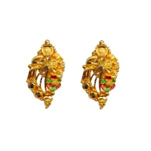 Solid 22K/18K/14K Fine Gold Certified Stamped Unique Carved Design Earring