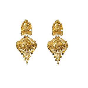 Solid 22K/18K/14K Fine Gold Certified Stamped Unique Abstract Design Earring
