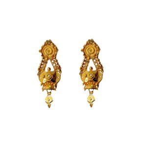 Solid 22K/18K/14K Fine Gold Certified Stamped Gorgeous Carved Design Earring