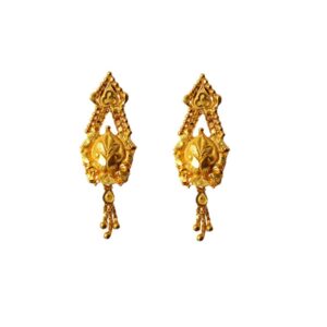 Solid 22K/18K/14K Fine Gold Certified Stamped Hanging Chain Design Earring