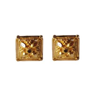 Solid 22K/18K/14K Fine Gold Certified Stamped Beauteous Square Design Earring