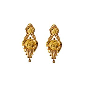 Solid 22K/18K/14K Fine Gold Certified Stamped Beauteous Dangles Design Earring