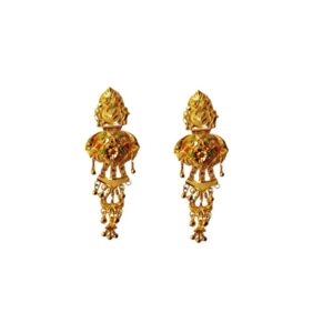 Solid 22K/18K/14K Fine Gold Certified Stamped Unique Lengthy Design Earring