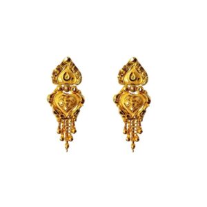 Solid 22K/18K/14K Fine Gold Certified Stamped Carved Stunning Design Earring