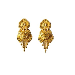 Solid 22K/18K/14K Fine Gold Certified Stamped Multiple Chains Design Earring