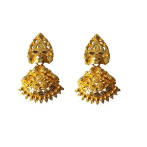 Solid 22K/18K/14K Fine Gold Certified Stamped Uniquely Carved Design Earring