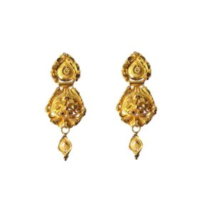 Solid 22K/18K/14K Fine Gold Certified Stamped Classy Abstract Design Earring