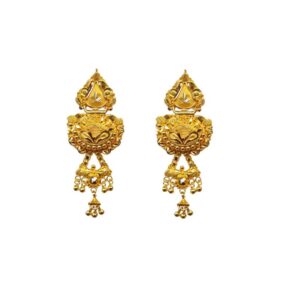 Solid 22K/18K/14K Fine Gold Certified Stamped Elegant Abstract Design Earring