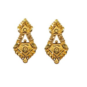 Solid 22K/18K/14K Fine Gold Certified Stamped Unique Abstract Design Earring