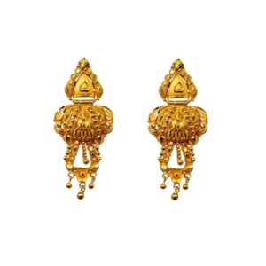 Solid 22K/18K/14K Fine Gold Certified Stamped Elegant Abstract Design Earring