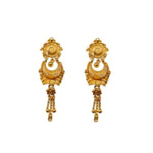 Solid 22K/18K/14K Fine Gold Certified Stamped Beauteous Abstract Design Earring