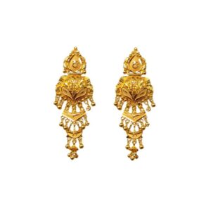 Solid 22K/18K/14K Fine Gold Certified Stamped Classy Abstract Design Earring