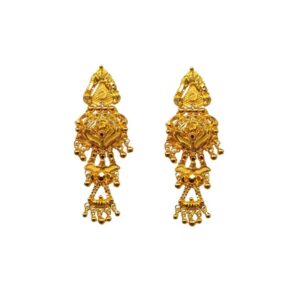 Solid 22K/18K/14K Fine Gold Certified Stamped Classy Abstract Design Earring