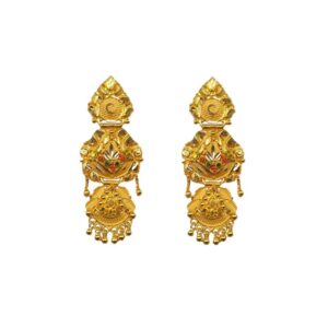 Solid 22K/18K/14K Fine Gold Certified Stamped Beauteous Abstract Design Earring