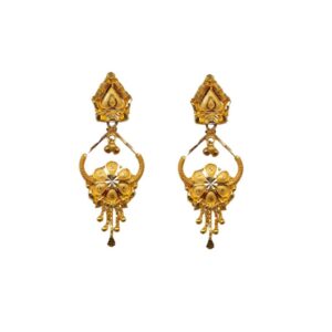 Solid 22K/18K/14K Fine Gold Certified Stamped Classy Abstract Design Earring