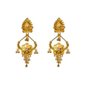 Solid 22K/18K/14K Fine Gold Certified Stamped Beauteous Abstract Design Earring