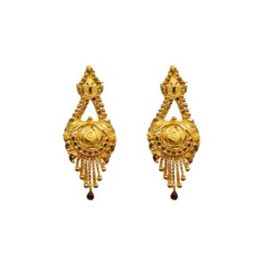 Solid 22K/18K/14K Fine Gold Certified Stamped Beauteous Abstract Design Earring