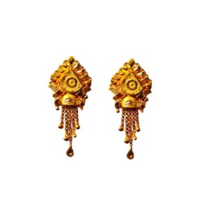 Solid 22K/18K/14K Fine Gold Certified Stamped Unique Lenghthy Design Earring
