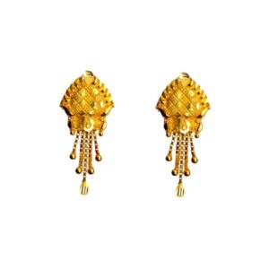 Solid 22K/18K/14K Fine Gold Certified Stamped Multiple Chain Design Earring